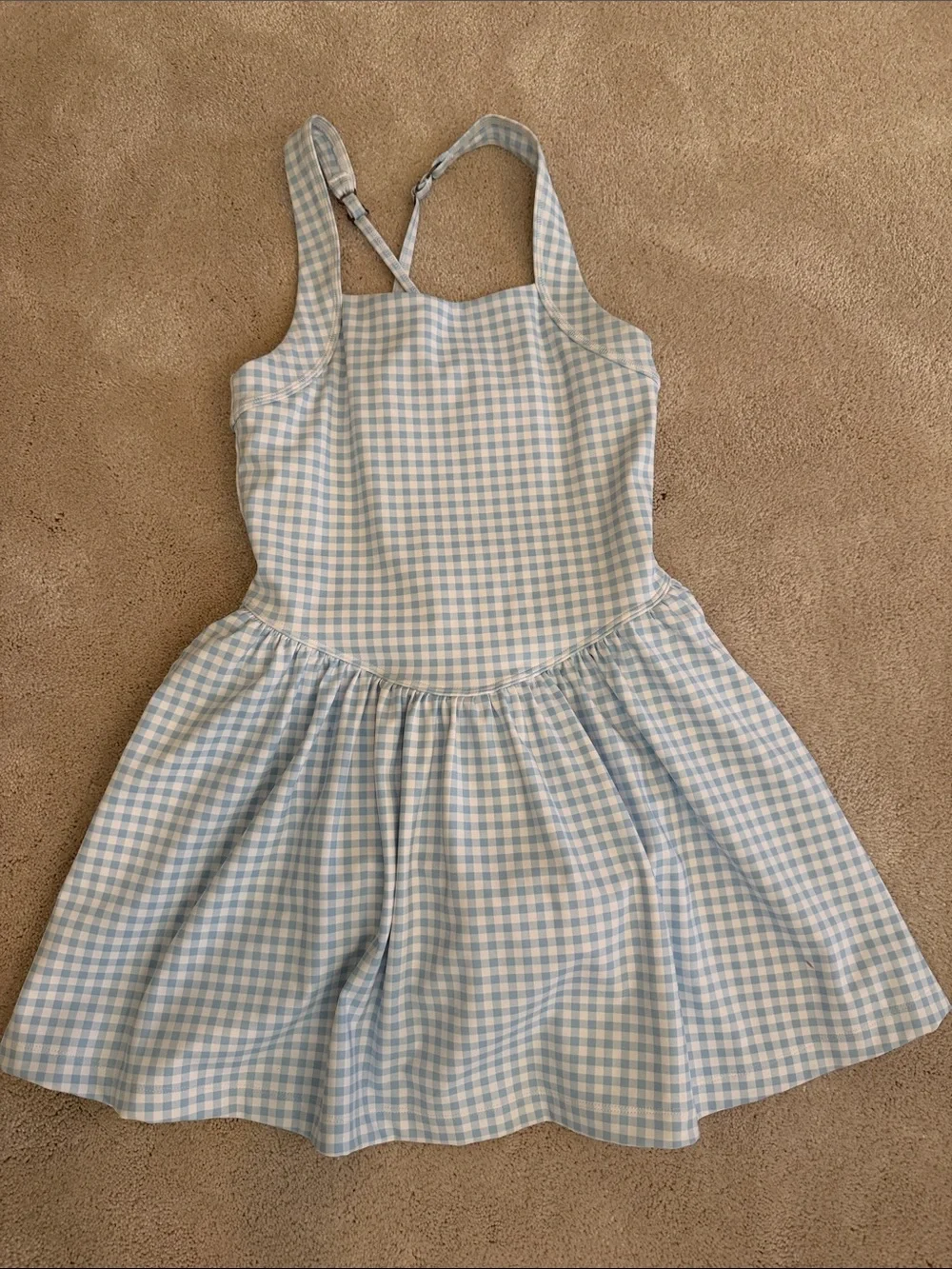 abercrombie kids Blue and White Gingham Sundress